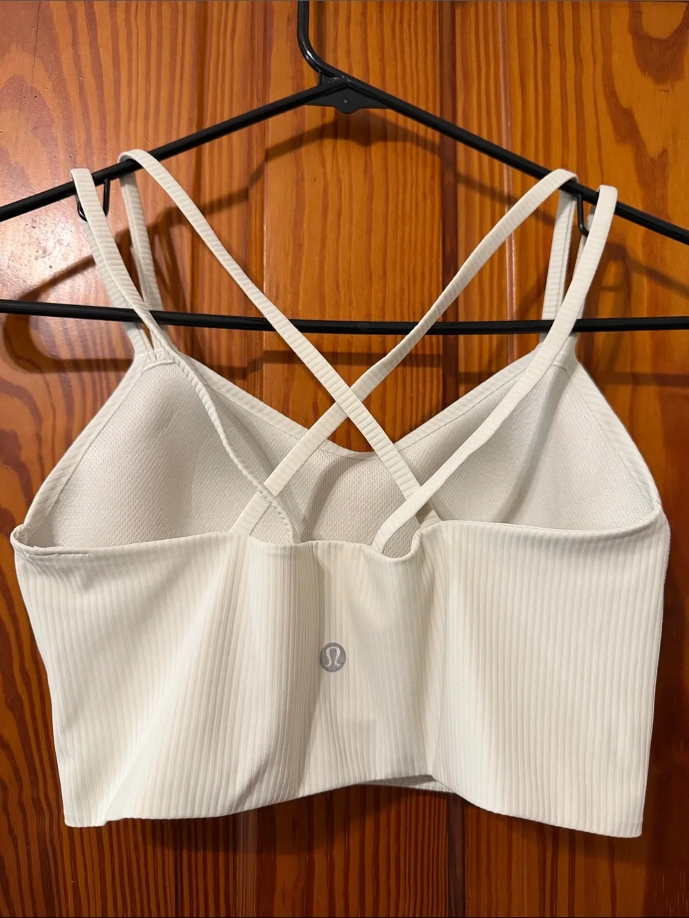 NWOT Lululemon Like a Cloud Ribbed Longline Bra Light Support B/C Cup - Bone